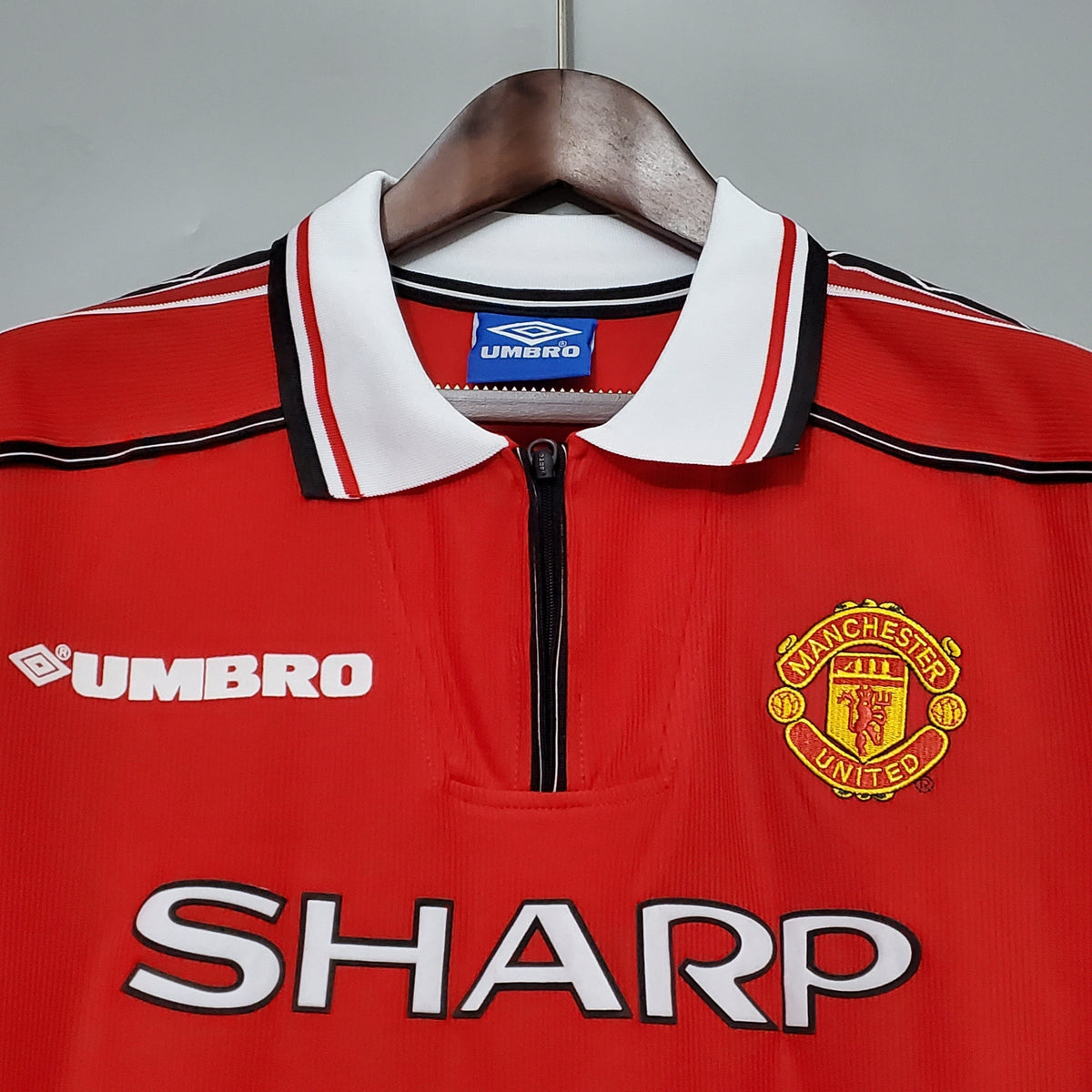 Camiseta Manchester United I 98/99 Hombre (Retro) Manga Larga - Versión Hincha