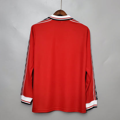 Camiseta Manchester United I 98/99 Hombre (Retro) Manga Larga - Versión Hincha