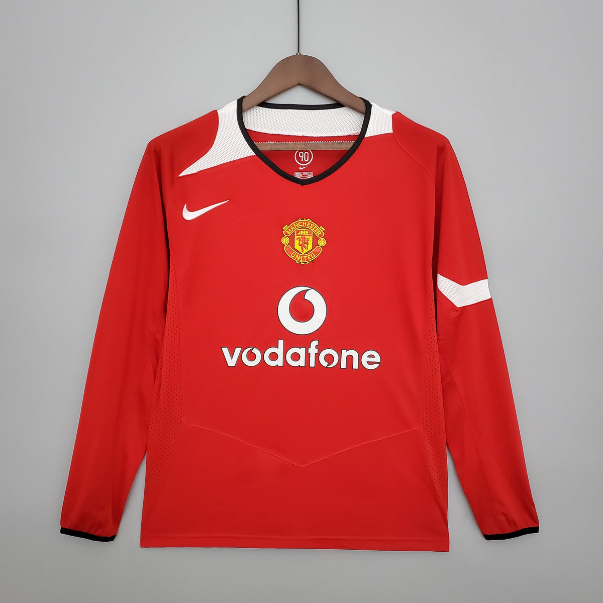 Camiseta Manchester United I 04/05 Hombre (Retro) Manga Larga - Versión Hincha