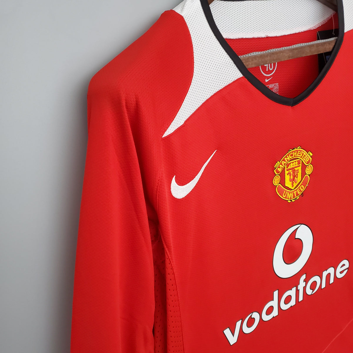 Camiseta Manchester United I 04/05 Hombre (Retro) Manga Larga - Versión Hincha