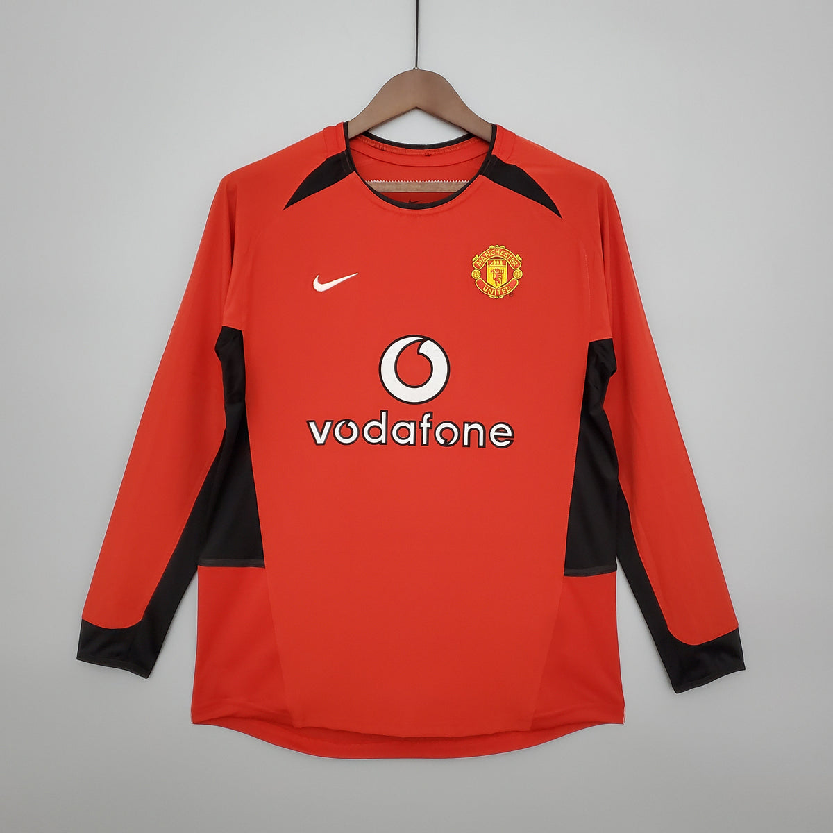 Camiseta Manchester United I 02/03 Hombre (Retro) Manga Larga - Versión Hincha