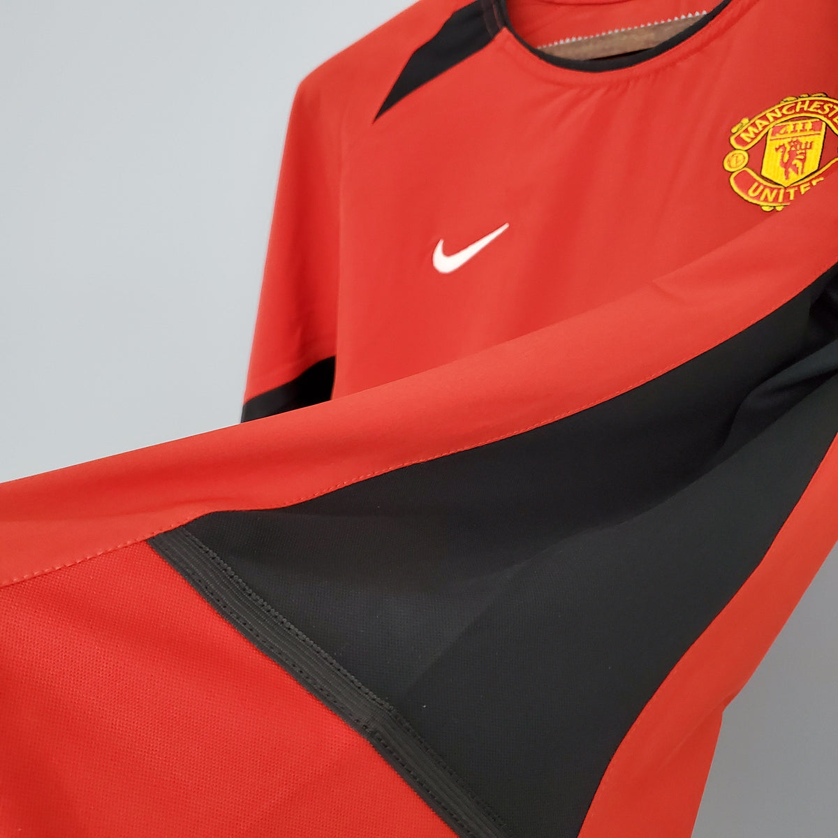 Camiseta Manchester United I 02/03 Hombre (Retro) Manga Larga - Versión Hincha