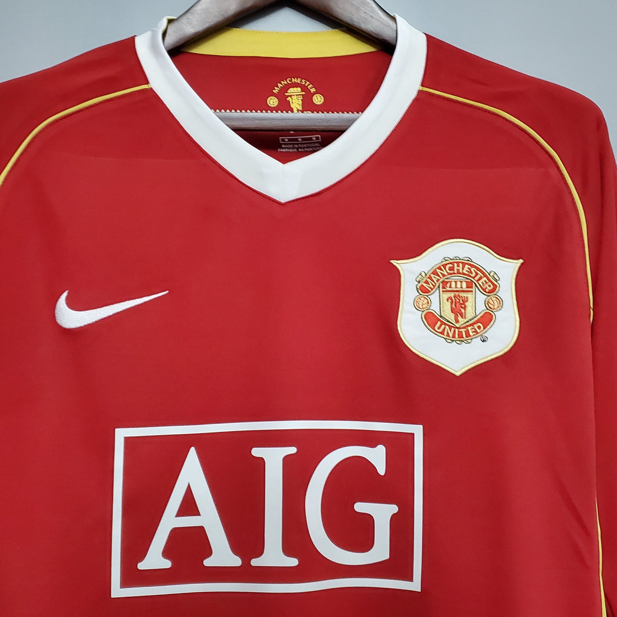 Camiseta Manchester United I 06/07 Hombre (Retro) Manga Larga - Versión Hincha