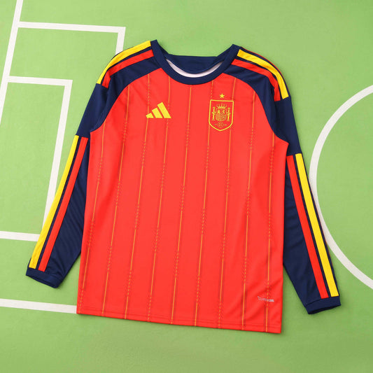 Camiseta Local España Mundial 2026 - Manga Larga Versión Hincha