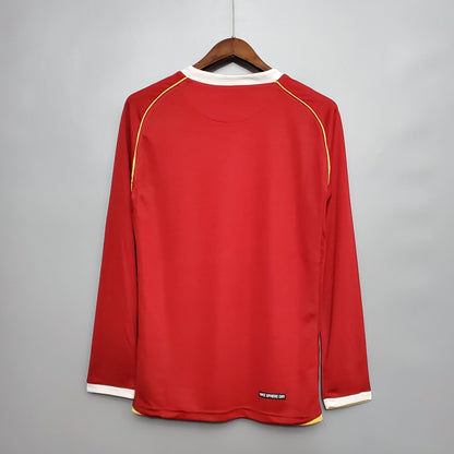 Camiseta Manchester United I 06/07 Hombre (Retro) Manga Larga - Versión Hincha