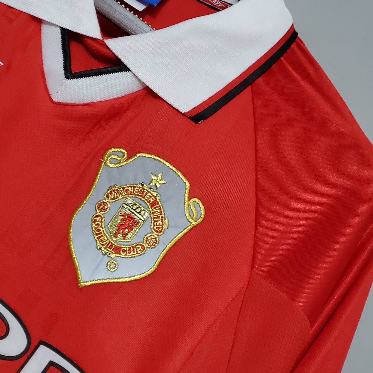 Camiseta Manchester United I 99/00 Hombre (Retro) Manga Larga - Versión Hincha