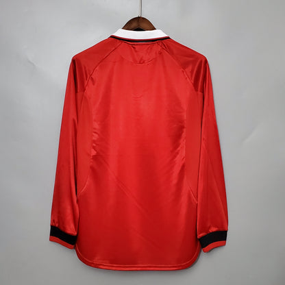 Camiseta Manchester United I 99/00 Hombre (Retro) Manga Larga - Versión Hincha
