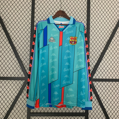 Camiseta Barcelona Ii 96/97 Hombre (Retro) Manga Larga - Versión Hincha