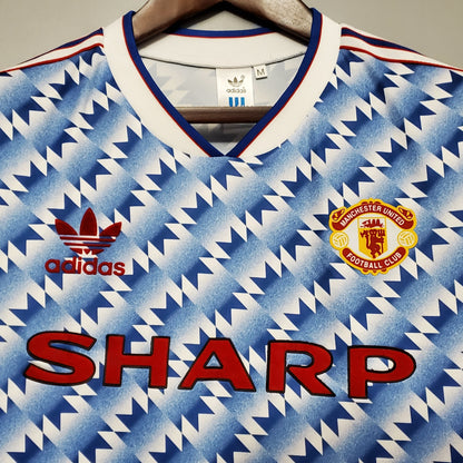 Camiseta Manchester United Ii 90/92 Hombre (Retro) - Versión Hincha
