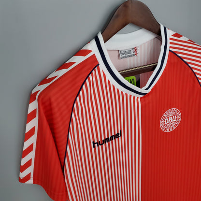 Camiseta Dinamarca I 86/87 Hombre (Retro) - Versión Hincha