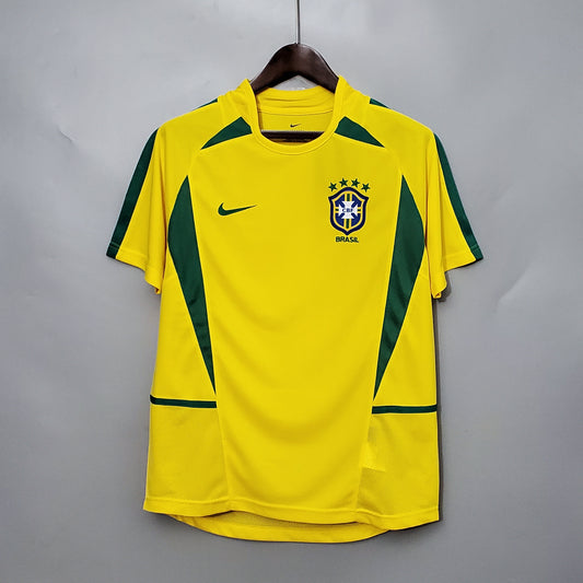 Camiseta Brasil Local 2002 Hombre (Retro) - Versión Hincha