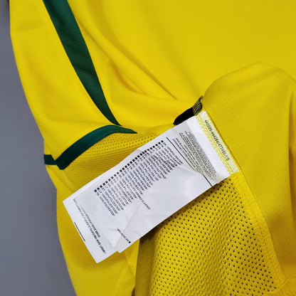Camiseta Brasil Local 2002 Hombre (Retro) - Versión Hincha