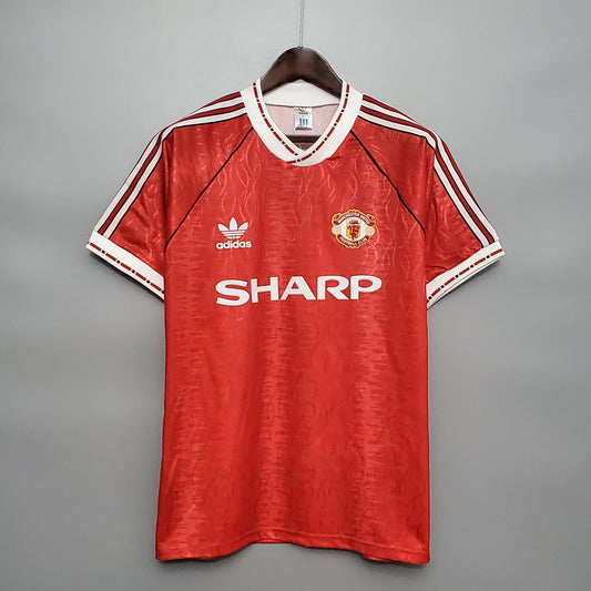 Camiseta Manchester United I 90/92 Hombre (Retro) - Versión Hincha