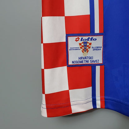 Camiseta Croacia Local 1998 Hombre (Retro) - Versión Hincha
