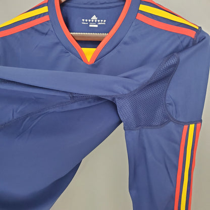 Camiseta España Mundial Local 2010 Hombre (Retro) Manga Larga - Versión Hincha