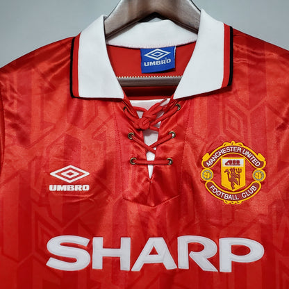 Camiseta Manchester United I 92/94 Hombre (Retro) - Versión Hincha