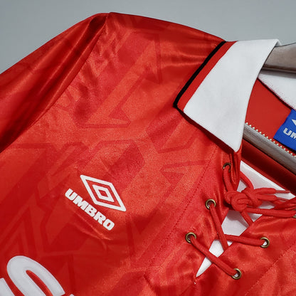 Camiseta Manchester United I 92/94 Hombre (Retro) - Versión Hincha