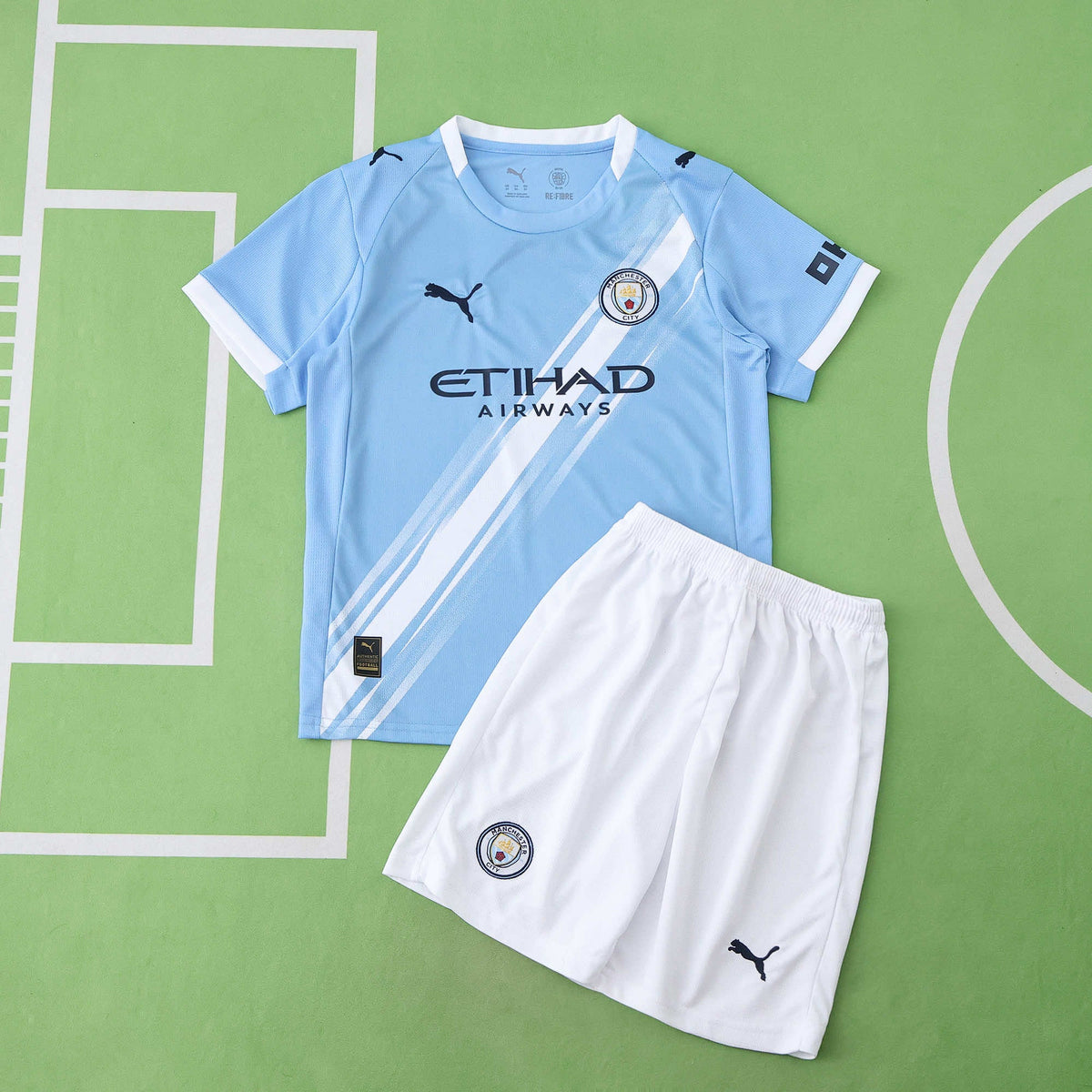 Conjunto Infantil Manchester City Local 2025/26 Conjunto Infantil