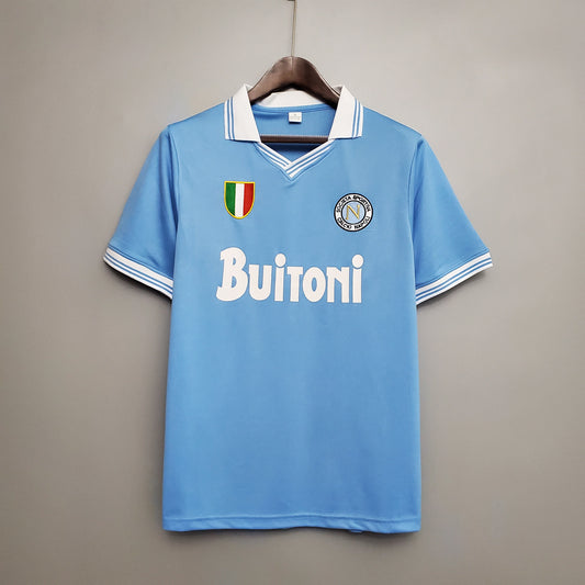 Camiseta Napoli I 86/87 Hombre (Retro) - Versión Hincha