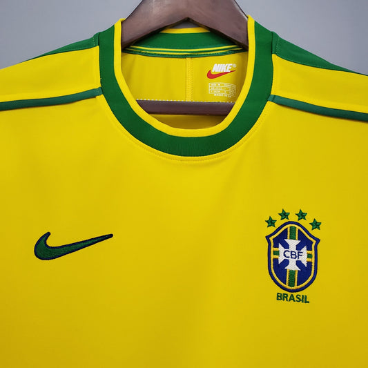 Camiseta Brasil I 98 Hombre (Retro) - Versión Hincha