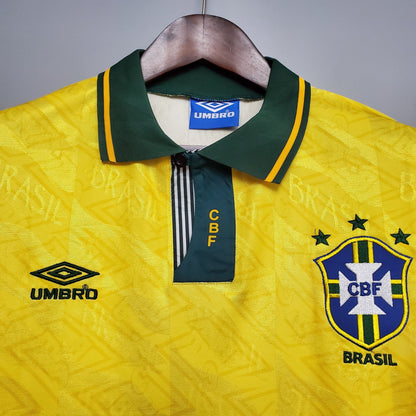 Camiseta Brasil I 91/93 Hombre (Retro) - Versión Hincha