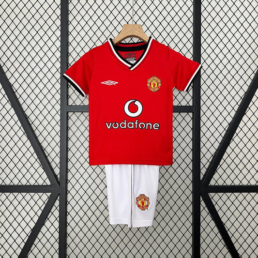 Conjunto Infantil Manchester United I 00/01 Conjunto Infantil (Retro)