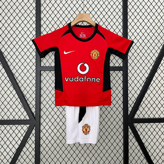 Conjunto Infantil Manchester United I 02/04 Conjunto Infantil (Retro)