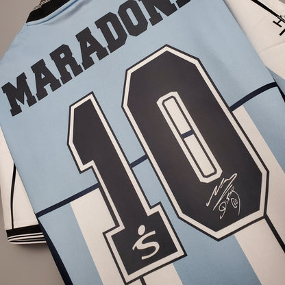 Camiseta Argentina Edición Comemorativa Local 2001 Hombre (Retro) - Versión Hincha