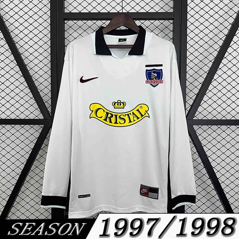 Camiseta Colo-Colo Local 1997/98 Hombre (Retro Manga Larga) - Versión Hincha