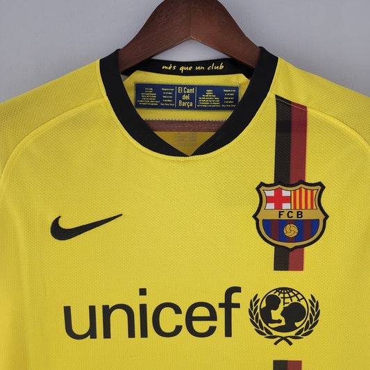 Camiseta Barcelona Ii 08/09 Hombre (Retro) Manga Larga - Versión Hincha