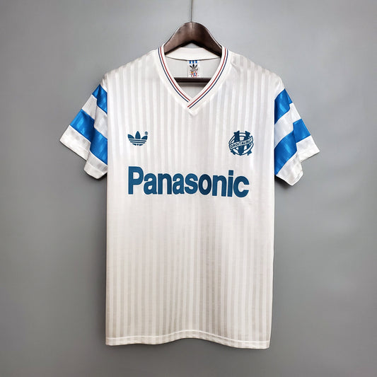 Camiseta Olympique Marseille Local 1990 Hombre (Retro) - Versión Hincha