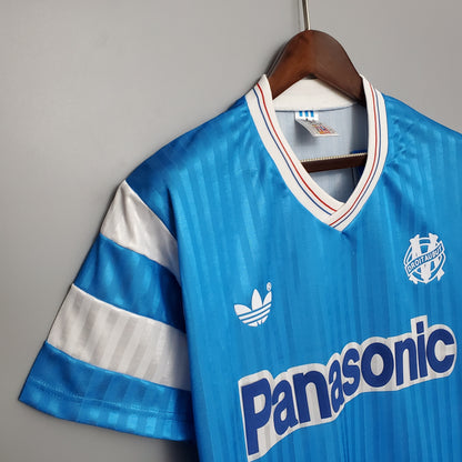 Camiseta Olympique Marseille Visitante 1990 Hombre (Retro) - Versión Hincha