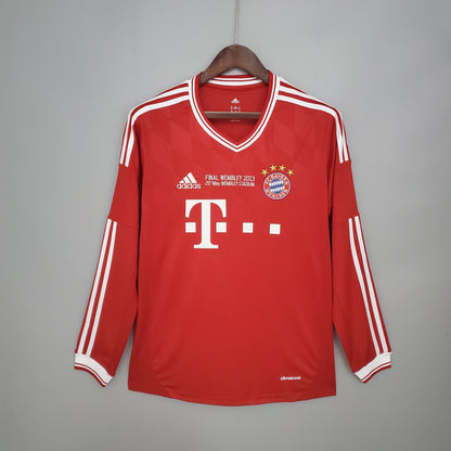 Camiseta Bayern De Munich Local 2013 Hombre (Retro) Manga Larga - Versión Hincha