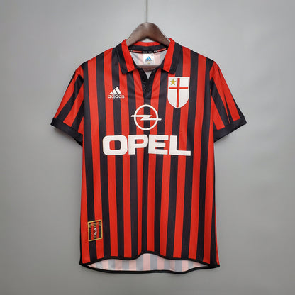 Camiseta Milan Xvi 99/00 Hombre (Retro) - Versión Hincha