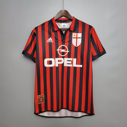 Camiseta Milan Xvi 99/00 Hombre (Retro) - Versión Hincha
