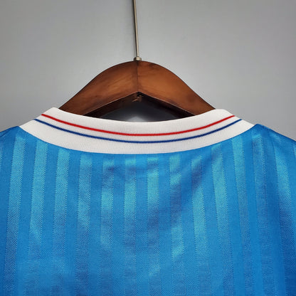 Camiseta Olympique Marseille Visitante 1990 Hombre (Retro) - Versión Hincha