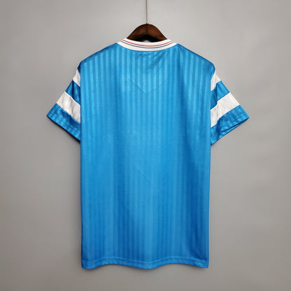 Camiseta Olympique Marseille Visitante 1990 Hombre (Retro) - Versión Hincha