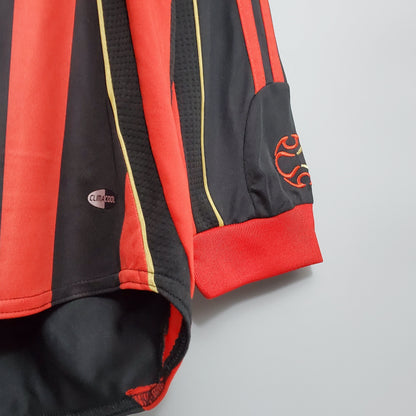 Camiseta Milan V 06/07 Hombre (Retro) Manga Larga - Versión Hincha