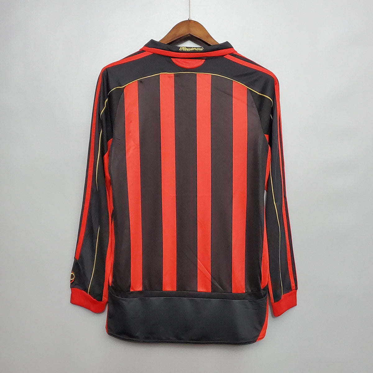 Camiseta Milan V 06/07 Hombre (Retro) Manga Larga - Versión Hincha