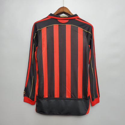 Camiseta Milan V 06/07 Hombre (Retro) Manga Larga - Versión Hincha