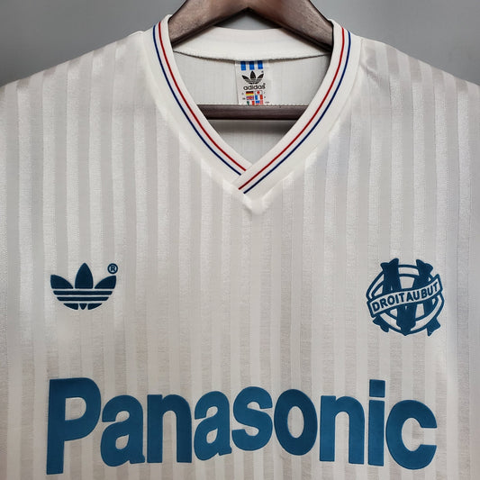 Camiseta Olympique Marseille Local 1990 Hombre (Retro) - Versión Hincha