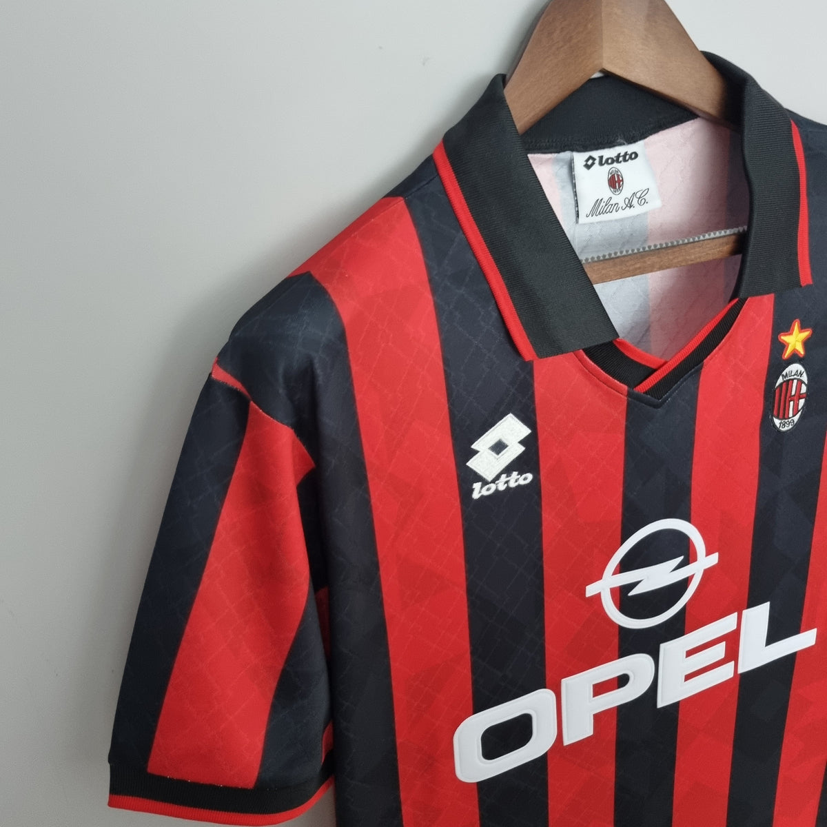 Camiseta Milan Vii 95/96 Hombre (Retro) - Versión Hincha