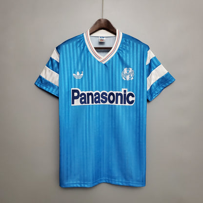 Camiseta Olympique Marseille Visitante 1990 Hombre (Retro) - Versión Hincha