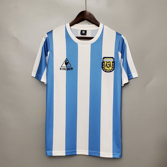 Camiseta Argentina I 86/87 Hombre (Retro) - Versión Hincha