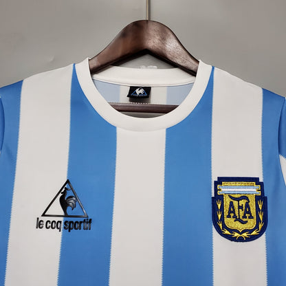 Camiseta Argentina I 86/87 Hombre (Retro) - Versión Hincha