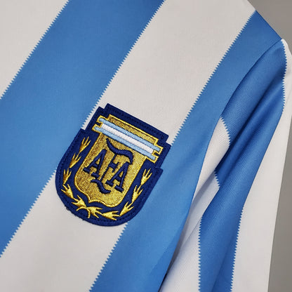 Camiseta Argentina I 86/87 Hombre (Retro) - Versión Hincha