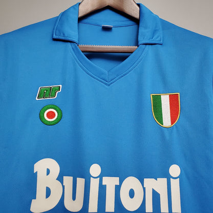 Camiseta Napoli I 87/88 Hombre (Retro) - Versión Hincha