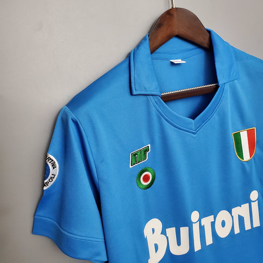 Camiseta Napoli I 87/88 Hombre (Retro) - Versión Hincha