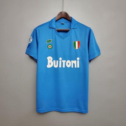 Camiseta Napoli I 87/88 Hombre (Retro) - Versión Hincha