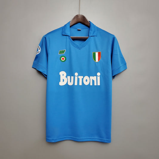 Camiseta Napoli I 87/88 Hombre (Retro) - Versión Hincha